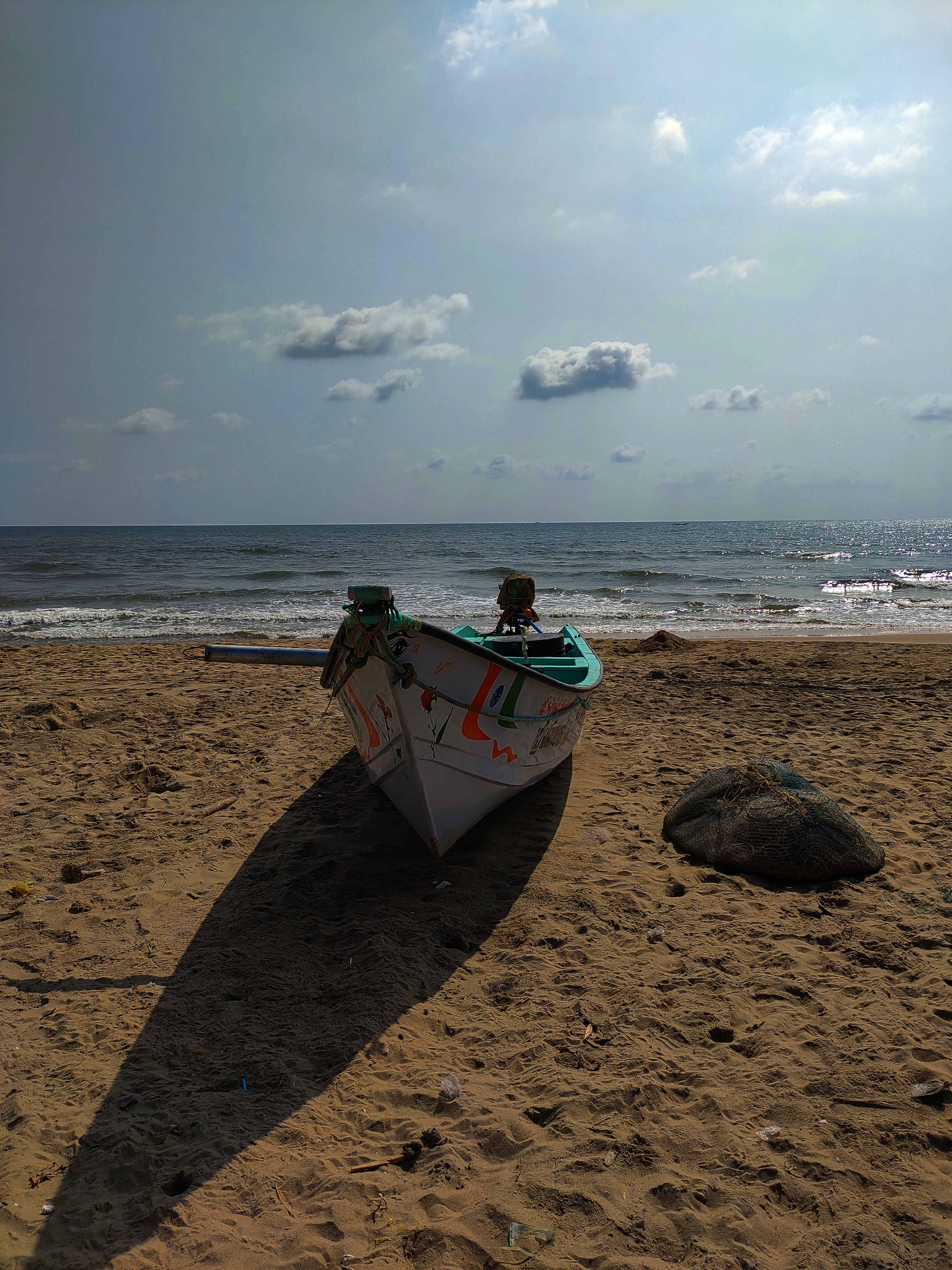 Mahabalipuram Beach in the morning (Mamallapuram)